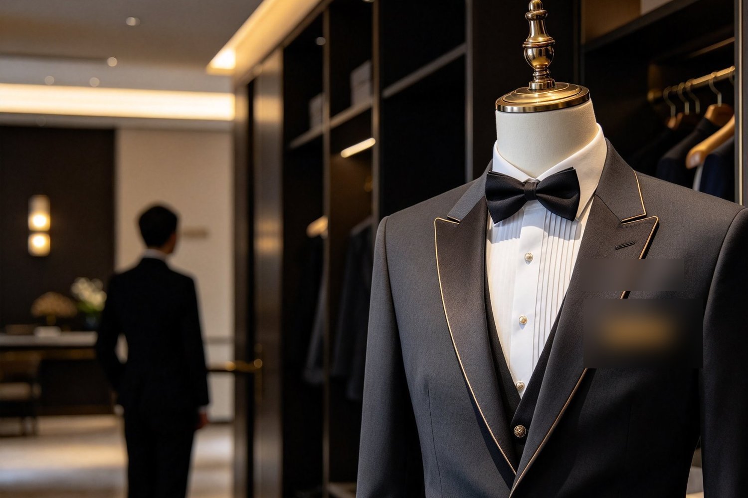 服务制服 · 成衣局部(AI 生成示意图)